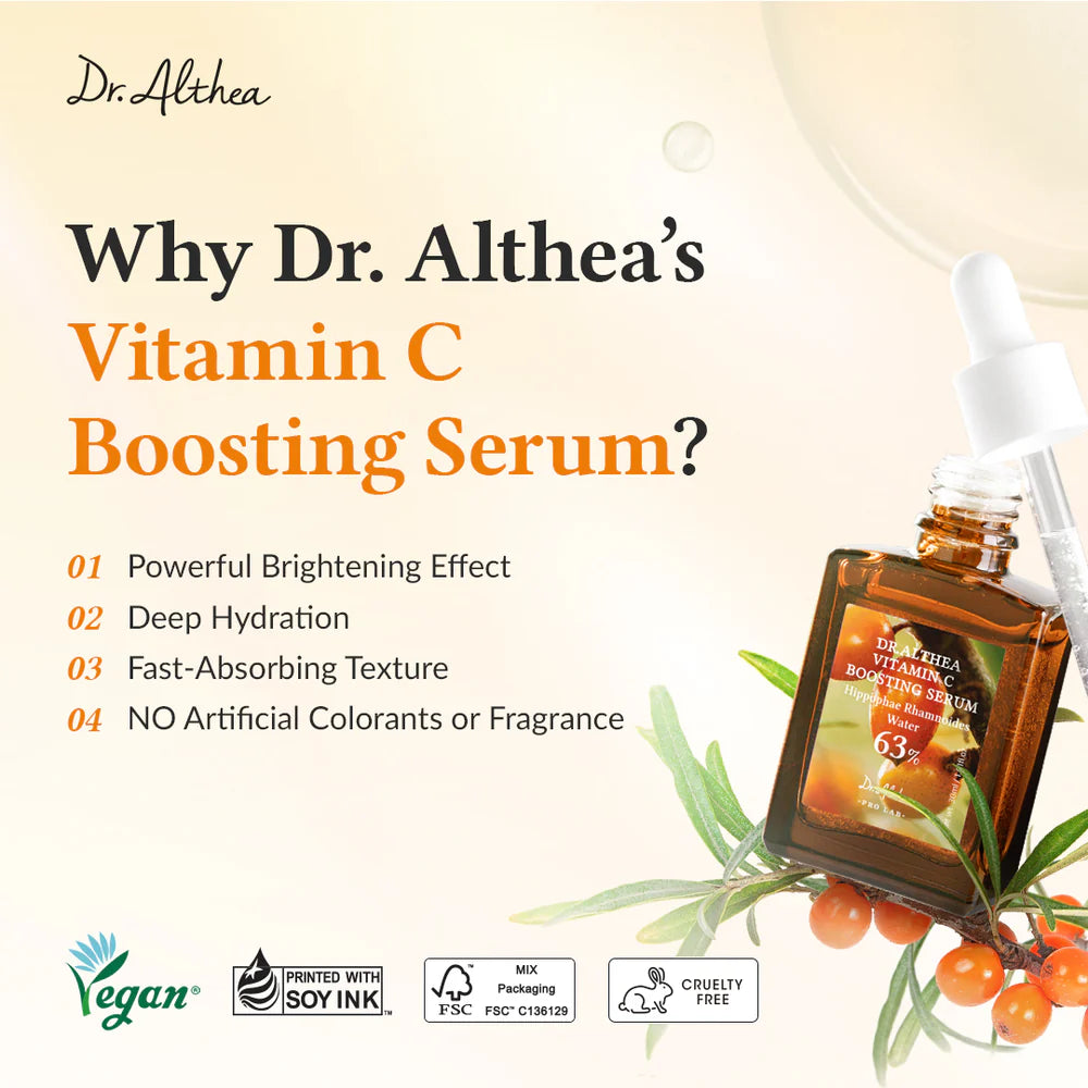 Dr. Althea Post Acne Care Set (Boosting) | 345 Relief Cream & Vitamin C Boosting Serum