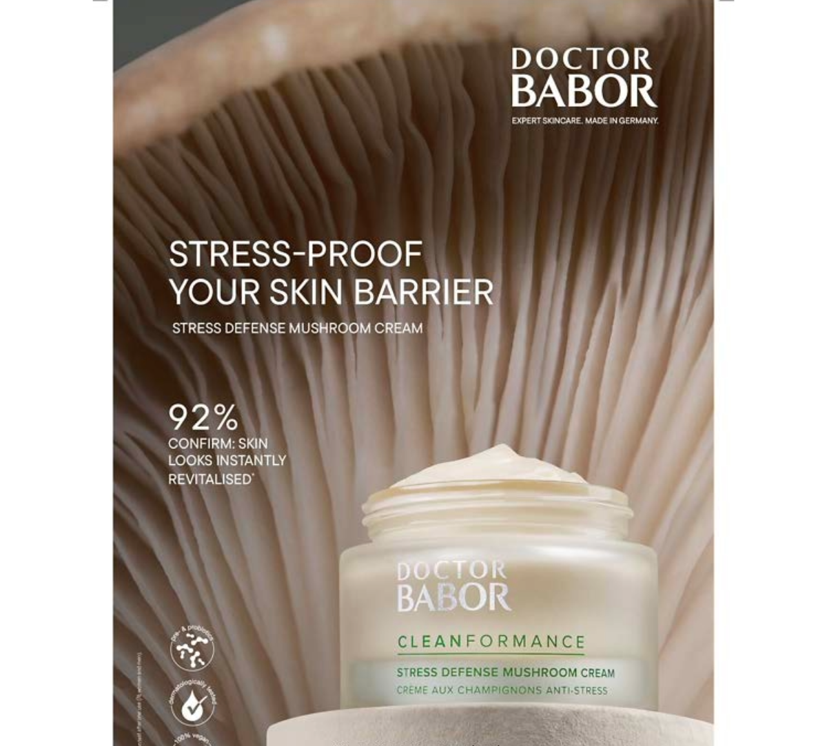 DOCTOR BABOR CLEANFORMANCE STRESS DEFENSE MUSHROOM CREAM