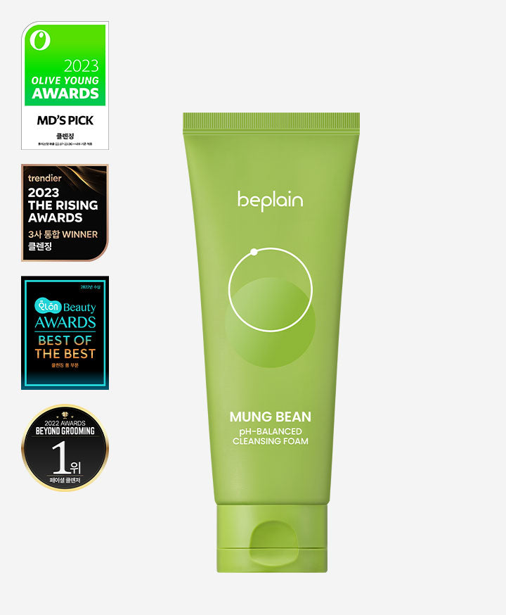 Beplain Mung Bean pH Balanced Cleansing Foam Jumbo Size 160ml